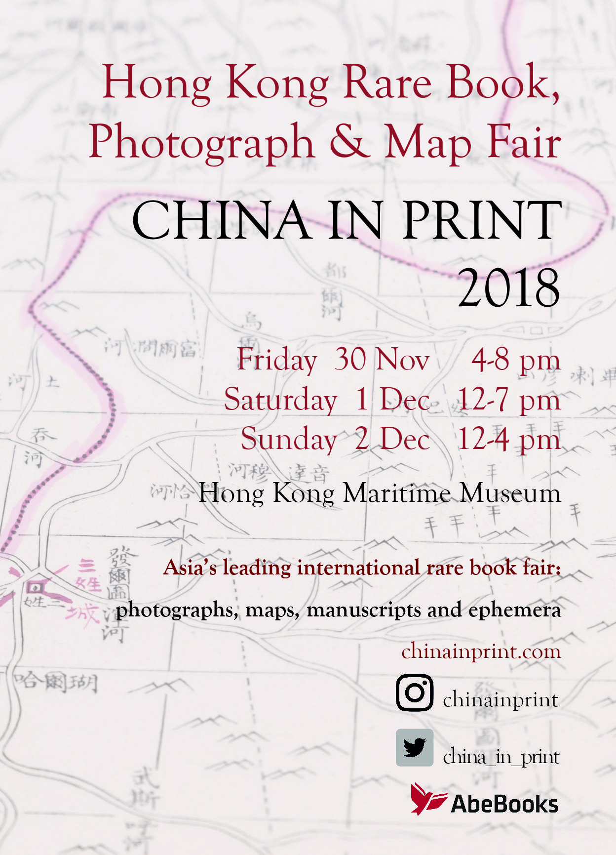China in Print 2018: Hong Kong Rare Book, Photograph and Map Fair